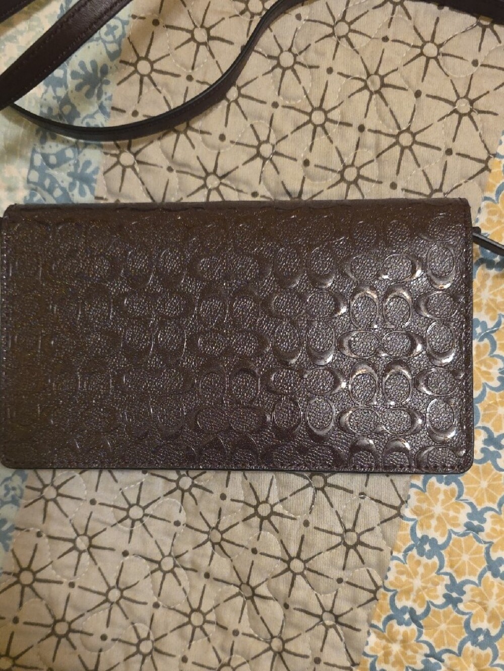 Coach Signature Embossed Dome Satchel with Matching Wallet - Picture 5 of 6